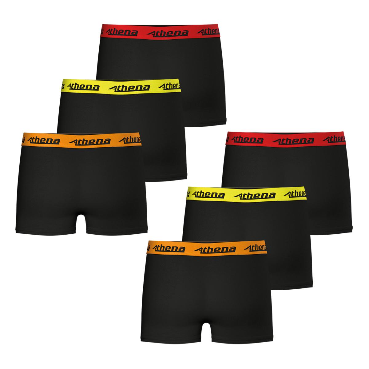 Lot de 6 boxers garçon Ecopack Trio Choc Athena