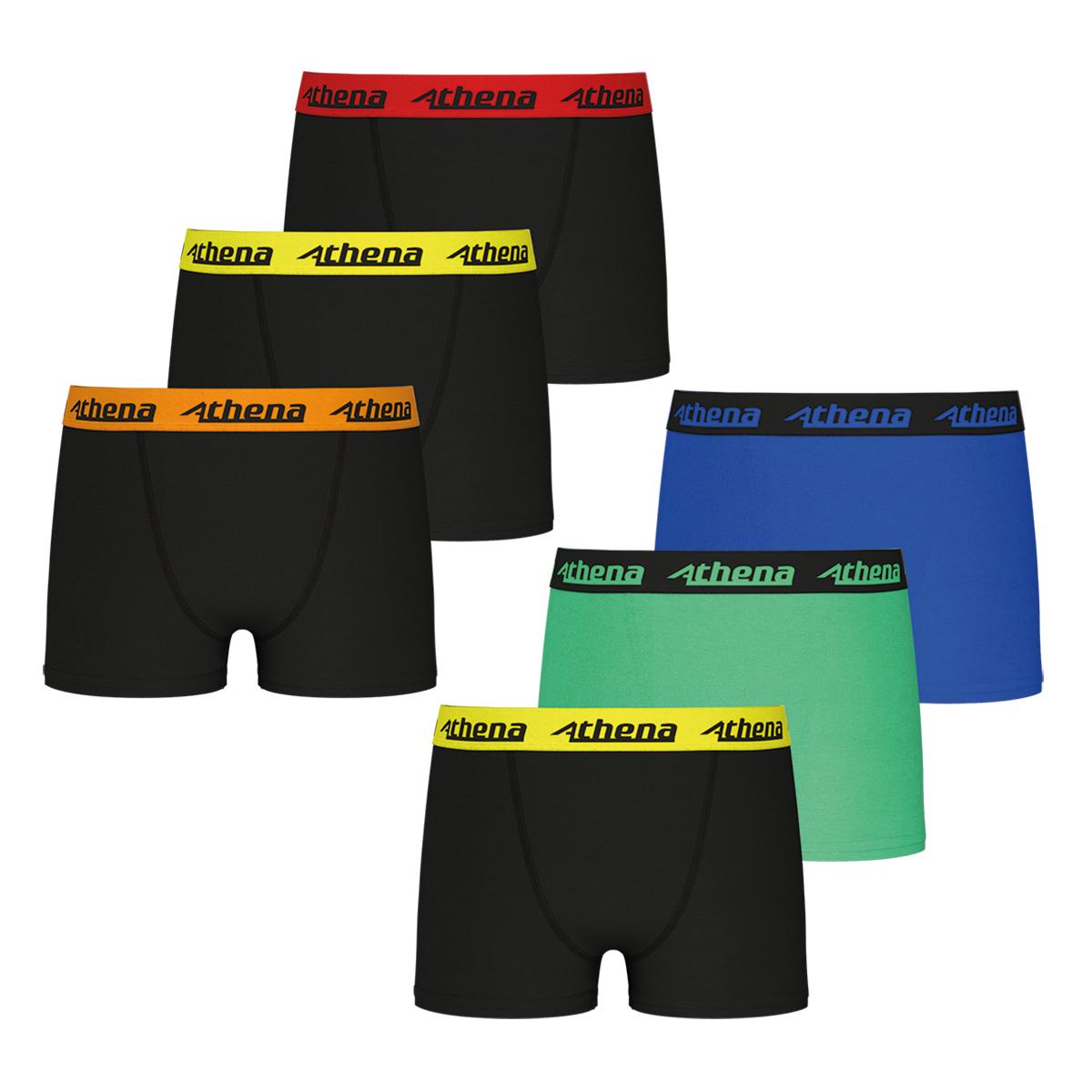 Lot de 6 boxers garçon Ecopack Trio Choc Athena