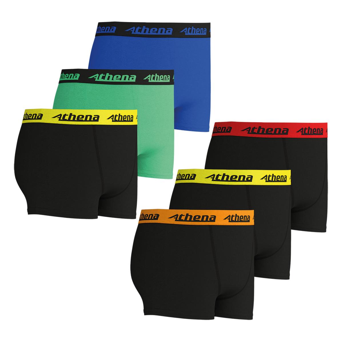 Lot de 6 boxers garçon Ecopack Trio Choc Athena