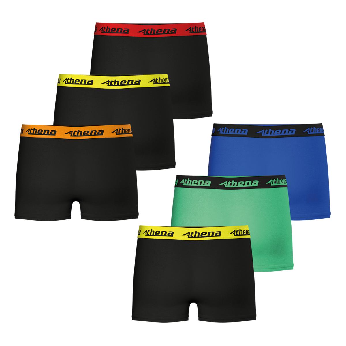 Lot de 6 boxers garçon Ecopack Trio Choc Athena