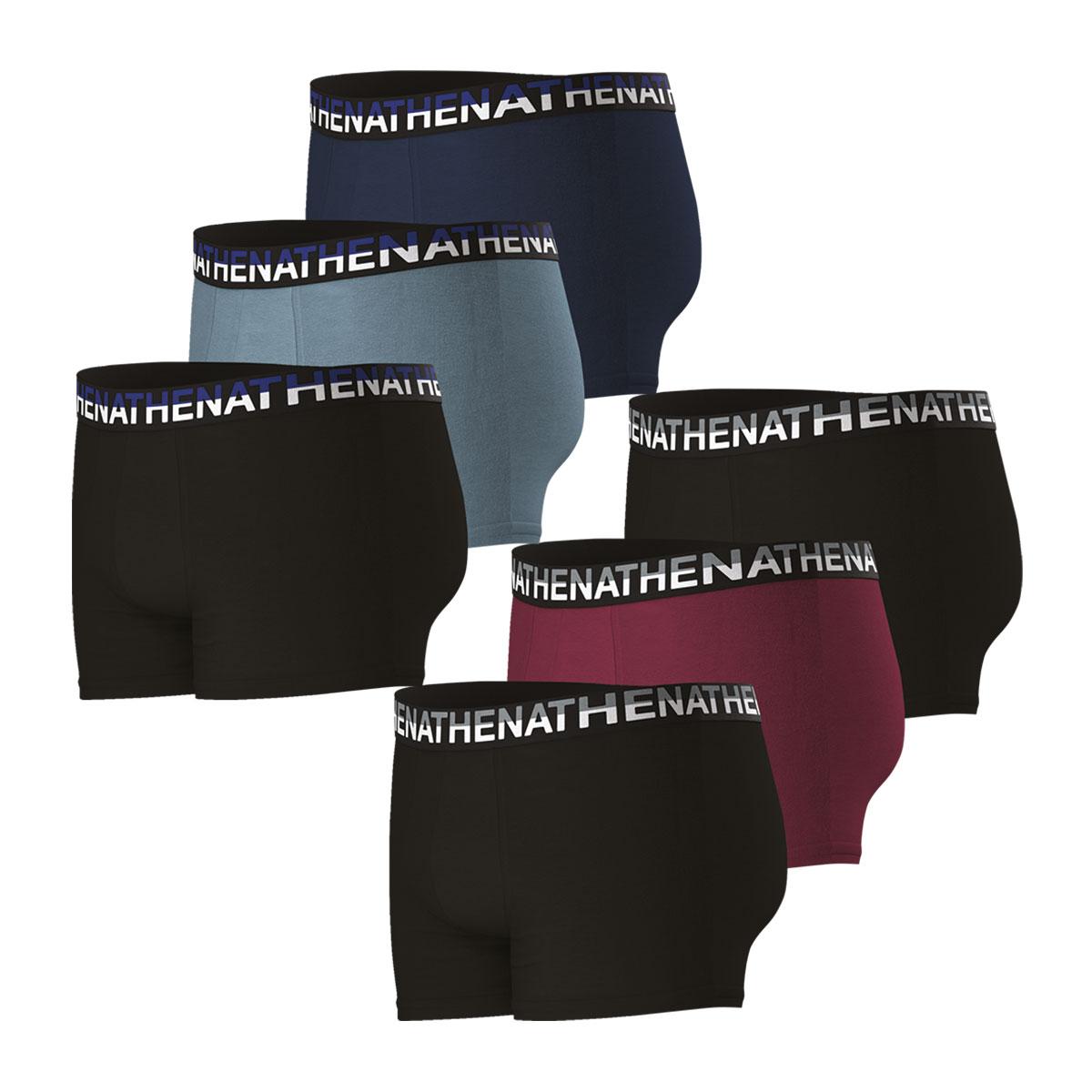 Lot de 6 boxers homme Athena