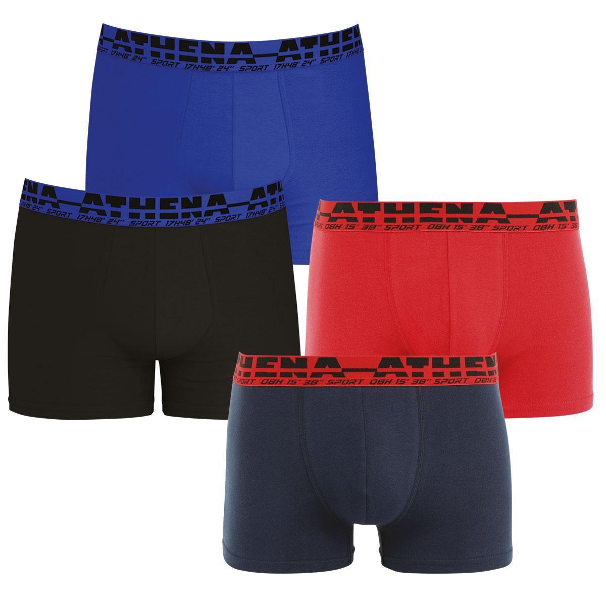 Lot de 4 boxers homme Athena