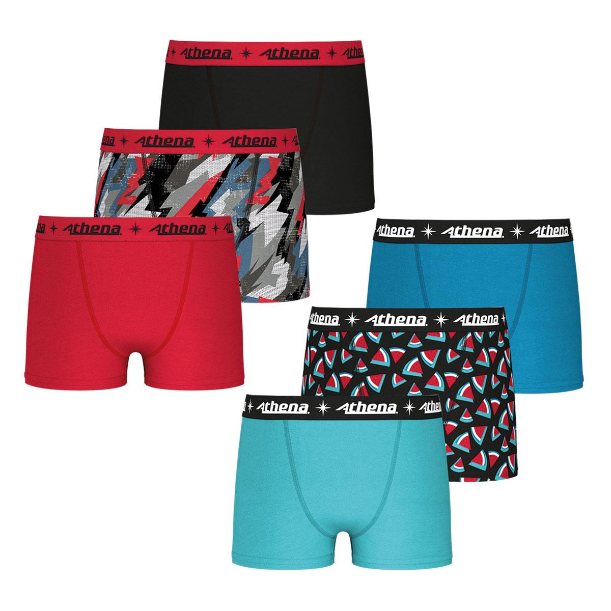 Lot de 6 boxers garçon Ecopack Trio Pop Athena