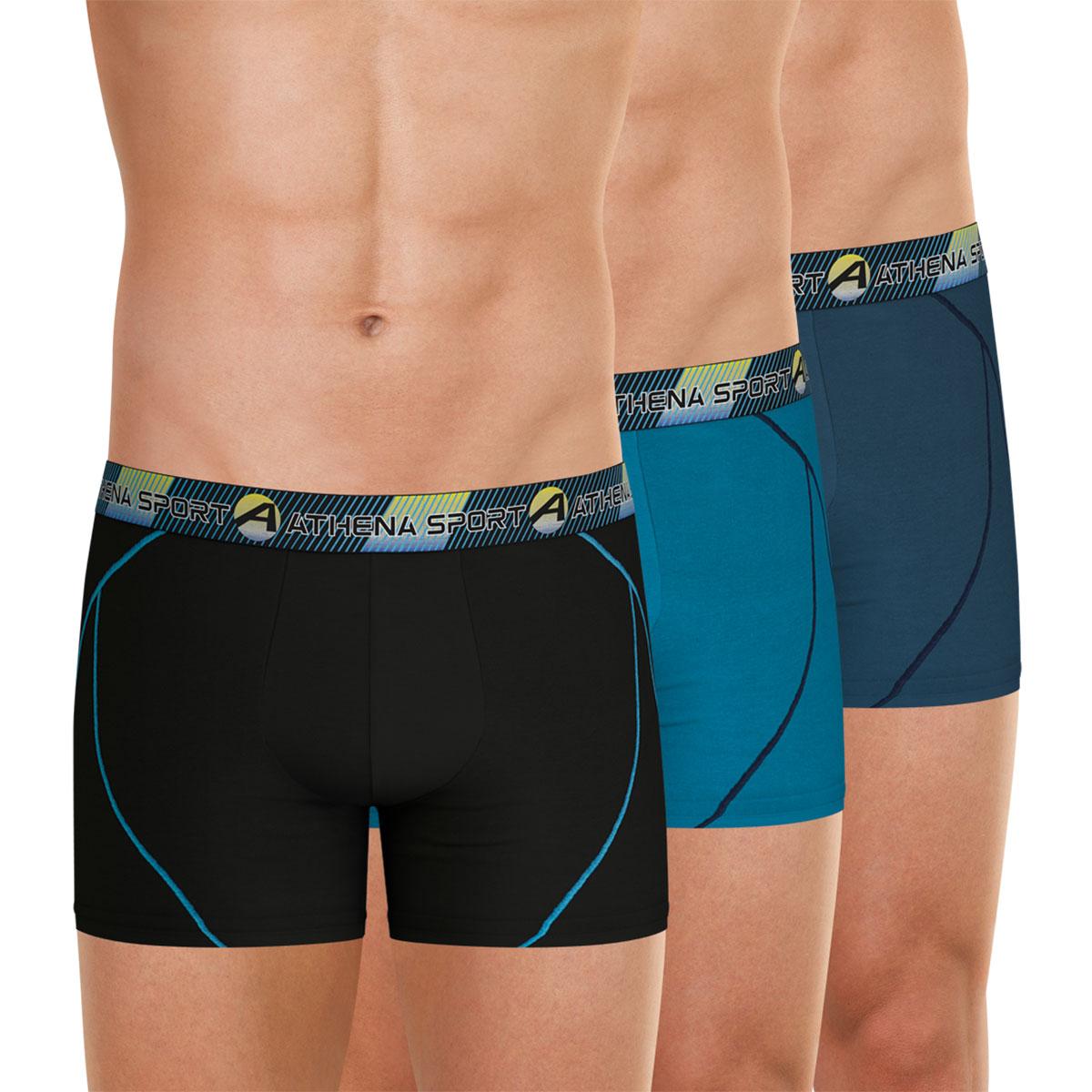 Lot de 3 boxers long homme Training Dry Athena