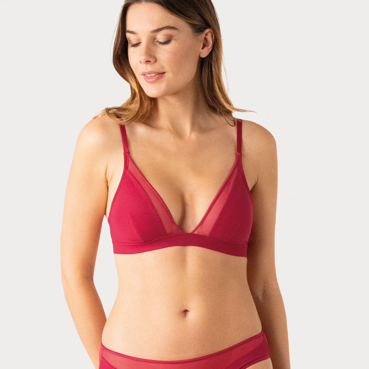 Soutien-gorge triangle sans armatures femme Tulle Athena